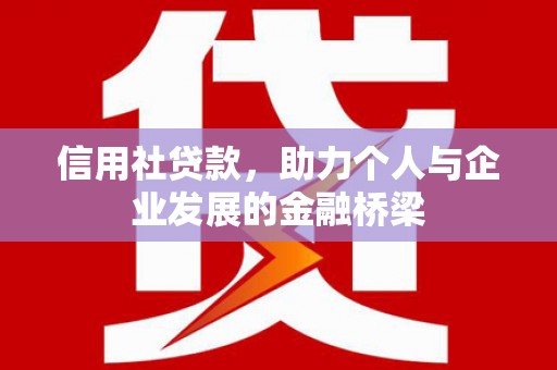 鹤岗信用社贷款，助力个人与企业发展的金融桥梁