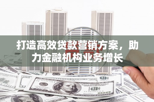 鹤岗打造高效贷款营销方案，助力金融机构业务增长