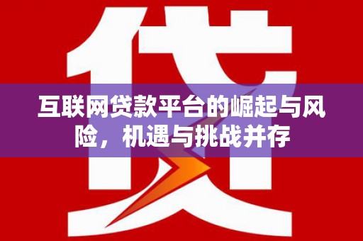 鹤岗互联网贷款平台的崛起与风险，机遇与挑战并存