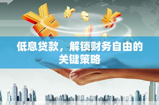 鹤岗低息贷款，解锁财务自由的关键策略