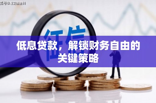 鹤岗低息贷款，解锁财务自由的关键策略