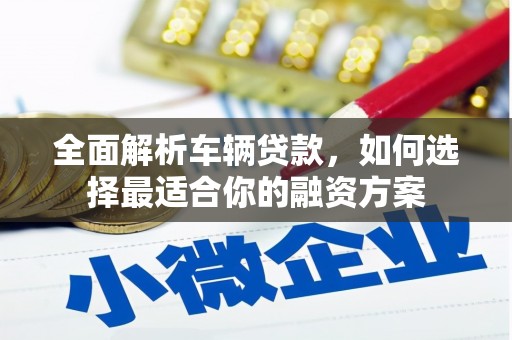 鹤岗全面解析车辆贷款，如何选择最适合你的融资方案