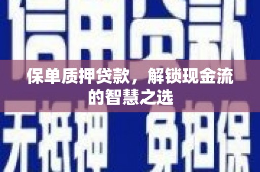 鹤岗保单质押贷款，解锁现金流的智慧之选