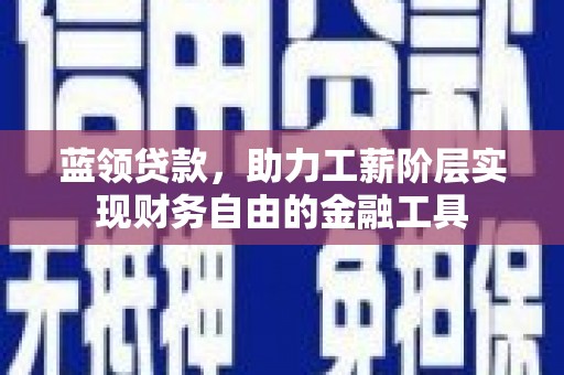 鹤岗蓝领贷款，助力工薪阶层实现财务自由的金融工具