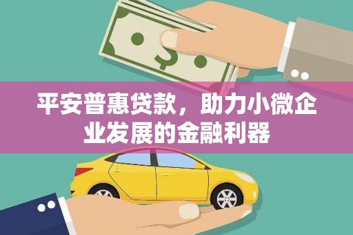 鹤岗平安普惠贷款，助力小微企业发展的金融利器