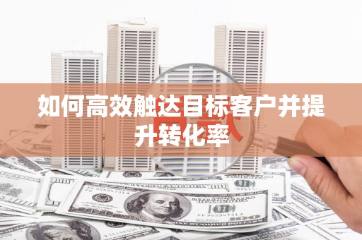 鹤岗如何高效触达目标客户并提升转化率